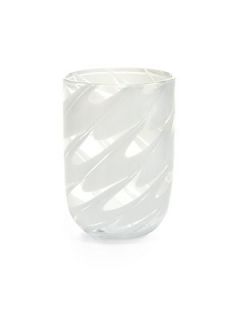 Thomas Fuchs Creative White Plume Handblown Glass Tumbler   No Color