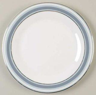 Royal Doulton Eastbrook Salad Plate, Fine China Dinnerware   Gray Bands On Rim