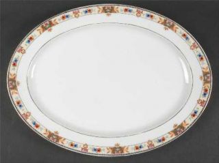 C Tielsch (Altwasser) 2251 15 Oval Serving Platter, Fine China Dinnerware   Mul