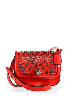 Alexander McQueen Studded Padlock Shoulder Bag   Bright Red
