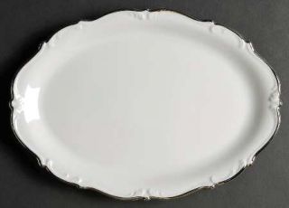 Tirschenreuth Normandy 12 Oval Serving Platter, Fine China Dinnerware   Embosse