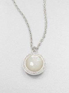 IPPOLITA Mother of Pearl & Diamond Pendant Necklace   Silver