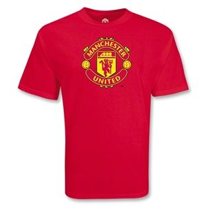 Euro 2012   Manchester United Big Crest Soccer T Shirt (Red)