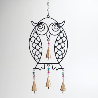 Iron and Glass Bead Owl Wind Chime   World Market