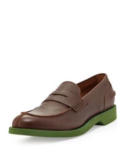 Leather Penny Loafer, Dark Brown