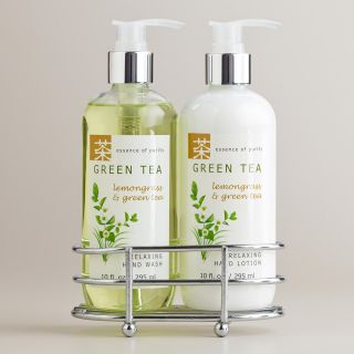 Green Tea and Lemongrass Liquid Hand Soap & Lotion Caddy   World Market