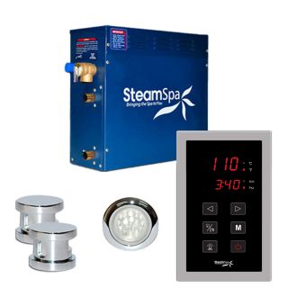 SteamSpa INT1200CH Indulgence 12kw Touch Pad Steam Generator Package in Chrome