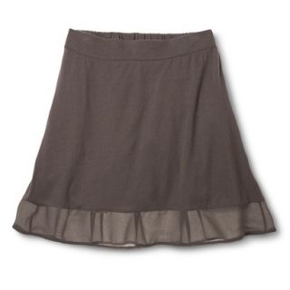 Xhilaration Juniors Skirt with Contrast Hem   Gray XXL(19)