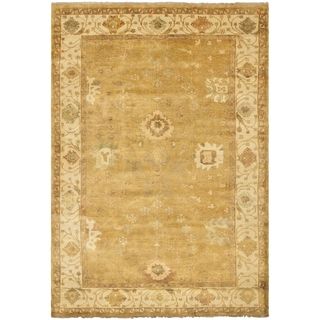 Safavieh Hand knotted Oushak Gold/ Ivory Wool Rug (6 X 9)
