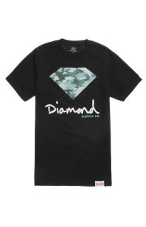 Mens Diamond Supply Co Tee   Diamond Supply Co Palm Camo Script T Shirt