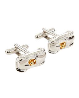 Two Tone Speed Racer Cuff Links