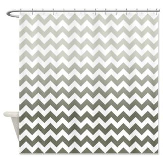  Gray Ombre Chevron Stripes Shower Curtain  Use code FREECART at Checkout