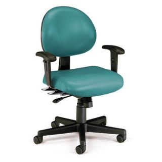 OFM Vinyl 24 Hour Computer Confrence Chair with Arms 241 VAM AA 60 Finish Teal