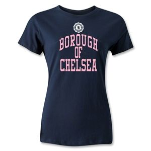 hidden Chelsea Borough Womens Distressed T Shirt (Navy)