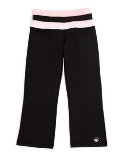 Asana Striped Workout Pants, Black, 7 14