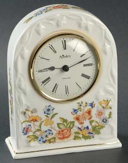 John Aynsley Cottage Garden  Mantel Clock, Fine China Dinnerware   Butterfly & F