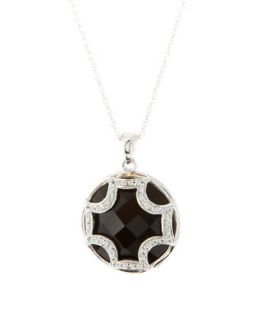 Black Onyx Sapphire Maltese Pendant Necklace