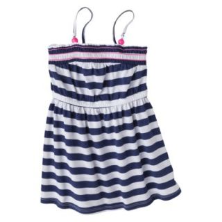 Circo Infant Toddler Girls Smocked Top Striped Sun Dress   Navy 18 M