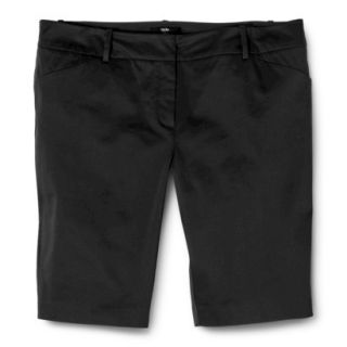 Mossimo Womens Plus Size 11 Bermuda Shorts   Black 24W