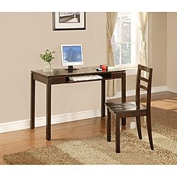 Inroom Espresso Desk And Chair Set