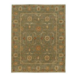 Hand tufted Green/ Brown Wool Rug (5 X 8)