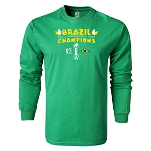 Brazil FIFA Confederations Cup 2013 Champions LS T Shirt (Green)