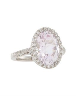 Light Pink Kunzite & Diamond Ring, Size 7