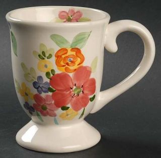 Maxcera Corp Group Floral Footed Mug, Fine China Dinnerware   Pink,Yellow, Red S
