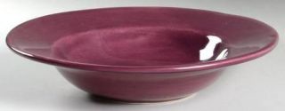 Pottery Barn Sausalito Plum Large Rim Soup Bowl, Fine China Dinnerware   All Plu