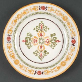 Williams Sonoma Asolo Luncheon Plate, Fine China Dinnerware   Yellow&Red Flowers