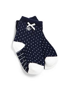 Ralph Lauren Infants Pindot Crew Socks