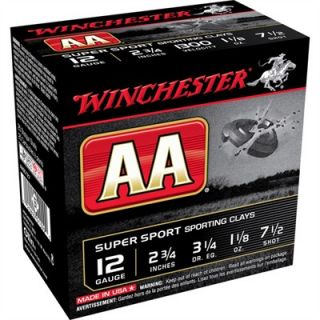 Winchester Aa Shotgun Ammunition   Win Shells 12ga Sc 1 1/8oz #75 1300fps