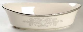 Lenox China Snow Lily 10 Oval Vegetable Bowl, Fine China Dinnerware   Dimension