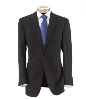 Natural Stretch 2 Button Poplin Plain Front Suit Extended Sizes JoS. A. Bank Men