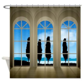  Sky blue Window Shower Curtain  Use code FREECART at Checkout