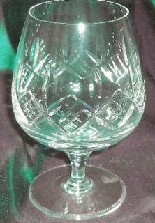 Stuart Glengarry/Cambridge Brandy Glass   Clear, Cut, Bulbous Stem