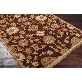 Hand knotted Aries Brown Wool Rug (2 X 3)