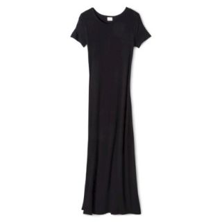 Merona Womens Knit T Shirt Maxi Dress   Black   M