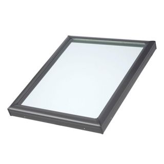 Velux FCM 2222 0005ECL Skylight, 221/2 x 221/2 Tempered LowE3 Glass Fixed CurbMount w/ECL Flashing