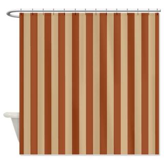  Brown and Tan Striped Shower Curtain  Use code FREECART at Checkout