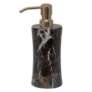 Designs By Marble Crafters Inc Vinca Soap Dispenser   Black & Gold Marble  