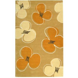 Handmade Soho Daisy Gold New Zealand Wool Rug (36 X 56) (GoldPattern FloralMeasures 0.625 inch thickTip We recommend the use of a non skid pad to keep the rug in place on smooth surfaces.All rug sizes are approximate. Due to the difference of monitor co