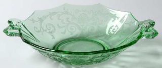 Fostoria Versailles Green Sweet Meat with Bow Handles   Stem #5098,Etch #278, Gr