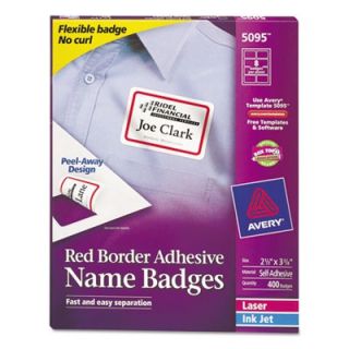 Avery Flexible Self Adhesive Laser/Inkjet Name Badge Labels