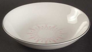 Royal Doulton Pink Radiance Coupe Cereal Bowl, Fine China Dinnerware   Pink Geom