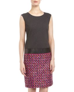 Shenae Boucle Skirt Dress, Spectrum/Gray