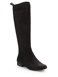 Maggie Suede Tall Boots   Black