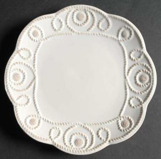 American Atelier Bianca Braid Salad Plate, Fine China Dinnerware   White, Scallo
