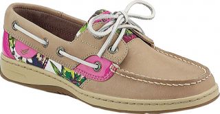 Womens Sperry Top Sider Bluefish 2 Eye   Linen/Rose Floral Casual Shoes