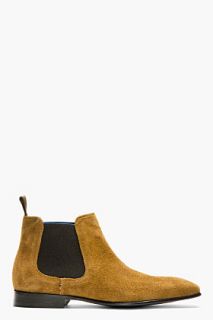 Ps Paul Smith Camel Suede Falconer Chelsea Boots
